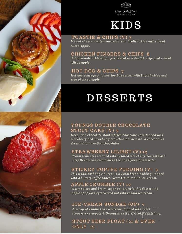 Caspar Inn - Caspar, CA menu_pic