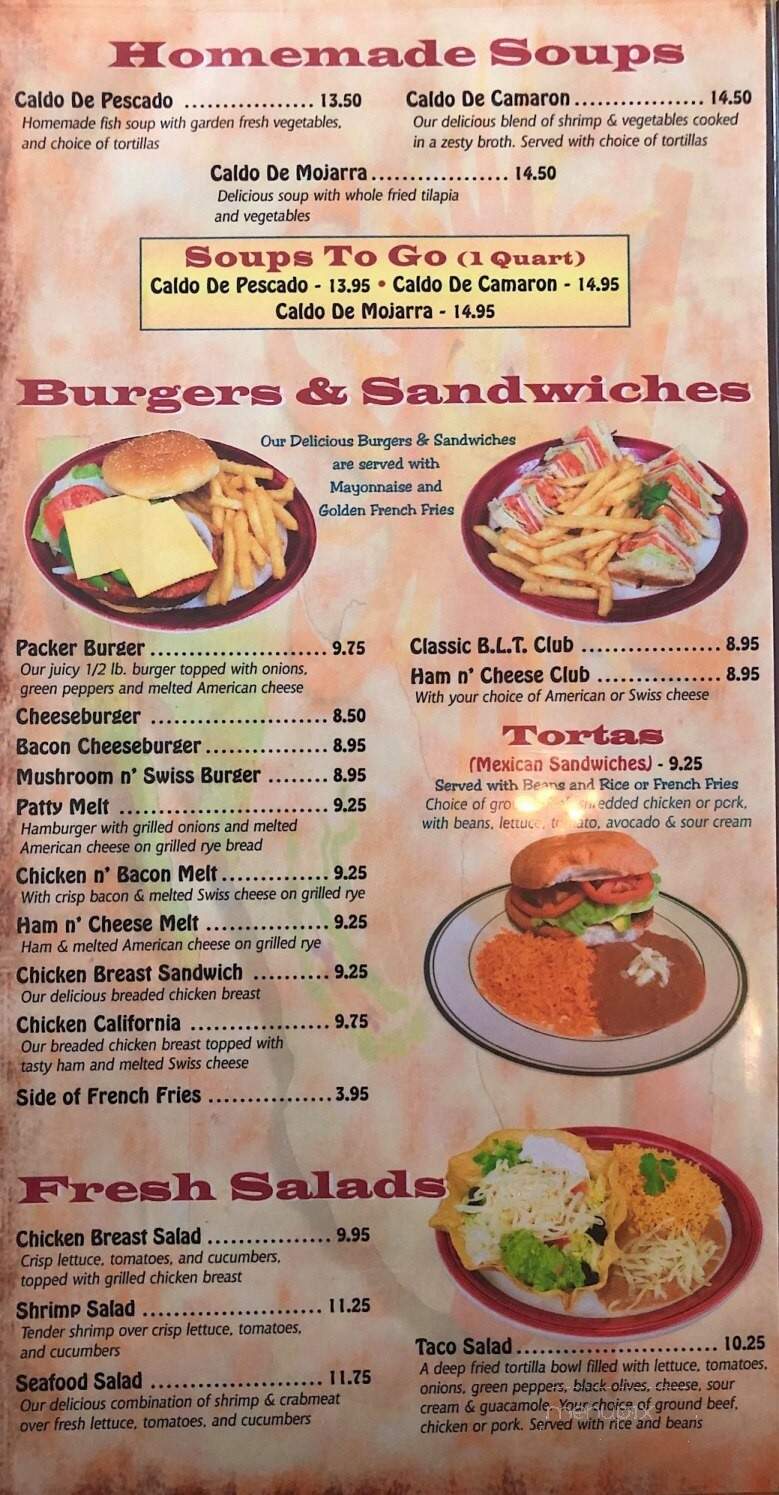 El Sol De Mexico - Waukesha, WI menu_pic