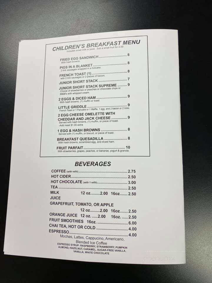Bette's Place Restaurant - Hood River, OR menu_pic