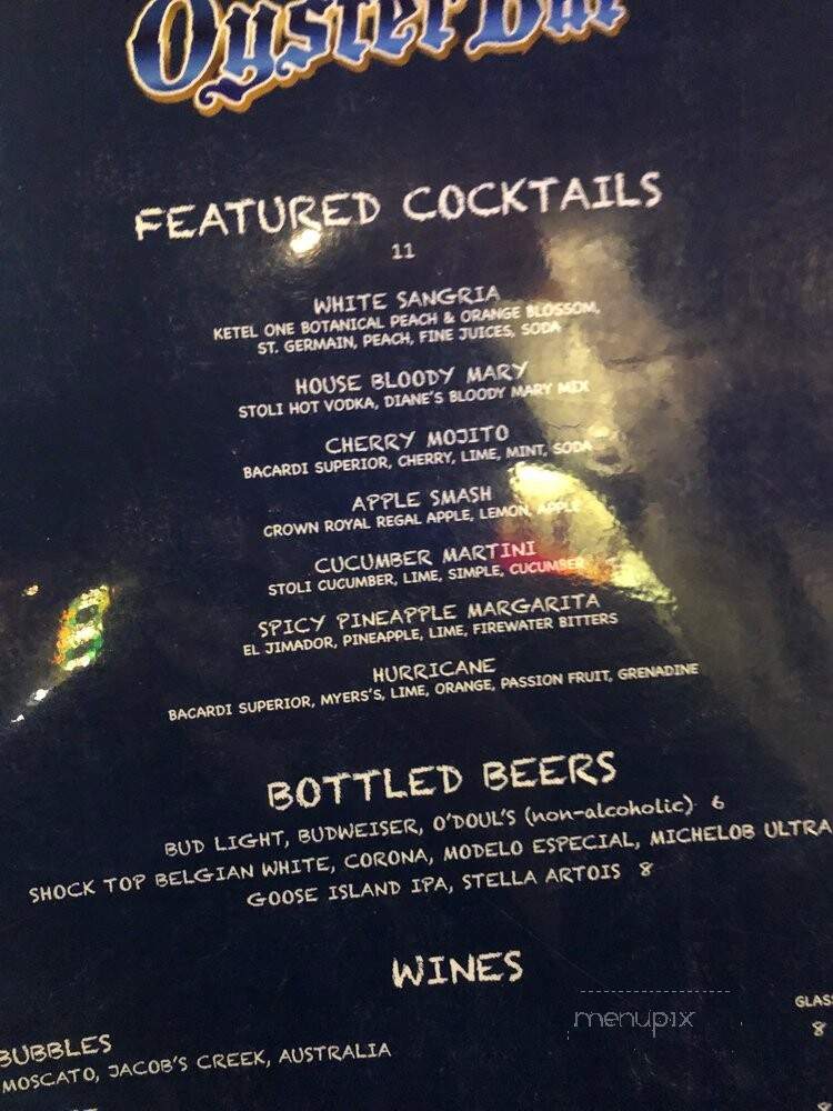 The Oyster Bar at Sunset Station - Henderson, NV menu_pic