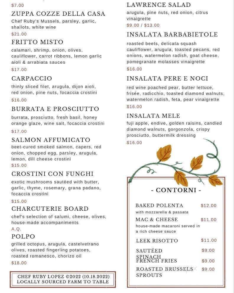 Mezzo - Stockton, CA menu_pic