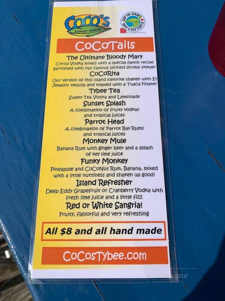 Coco's Sunset Grille - Tybee Island, GA