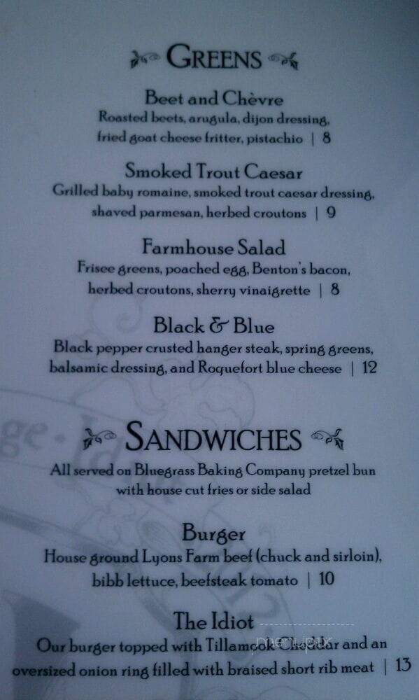 The Village Idiot - Lexington, KY menu_pic