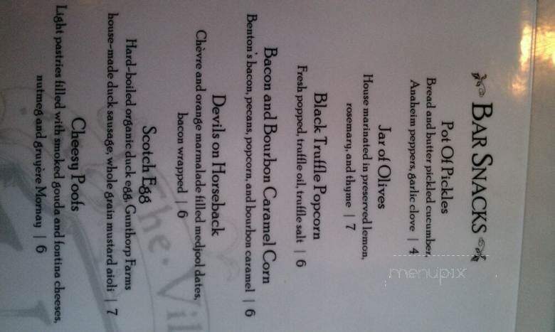 The Village Idiot - Lexington, KY menu_pic