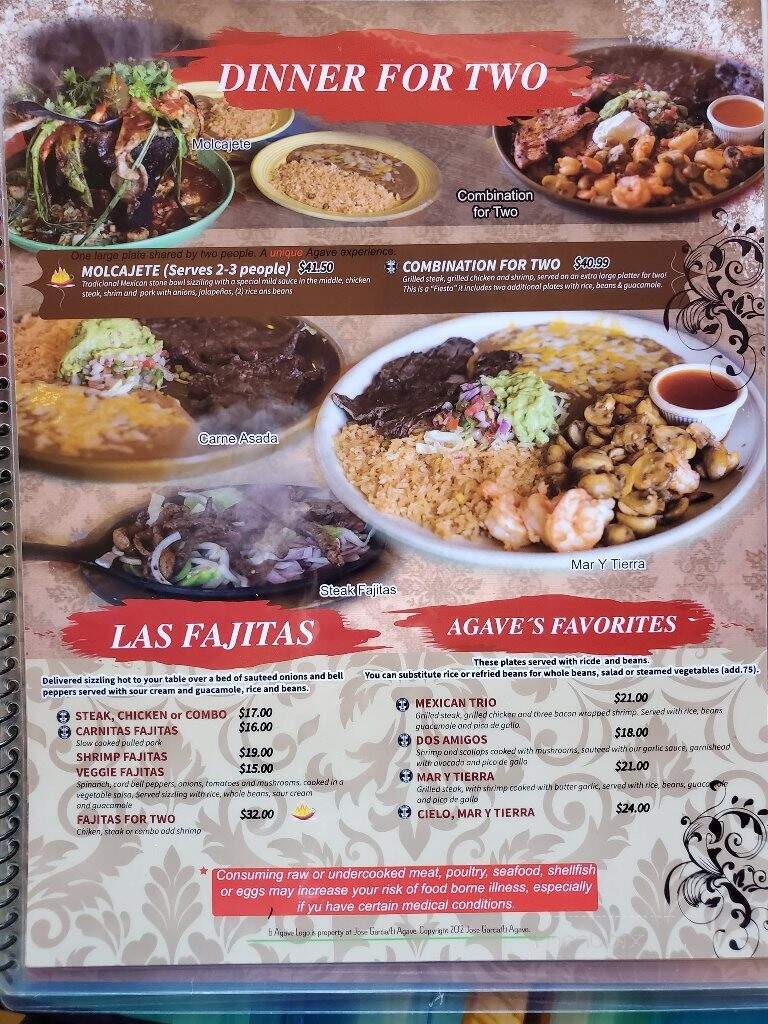 Agave Mexican Restaurant - Wenatchee, WA menu_pic