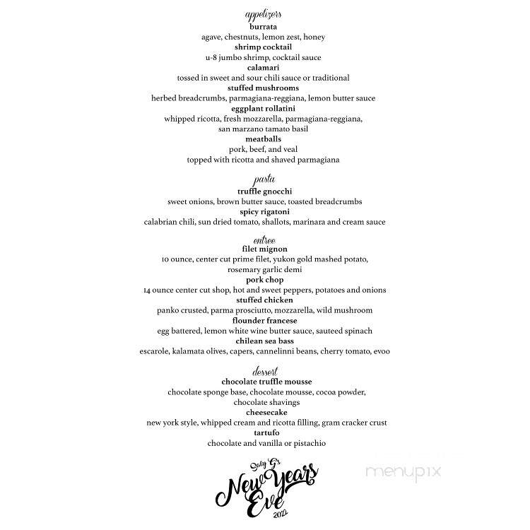 Saly G's Mountaintop Grill - Warren, NJ menu_pic