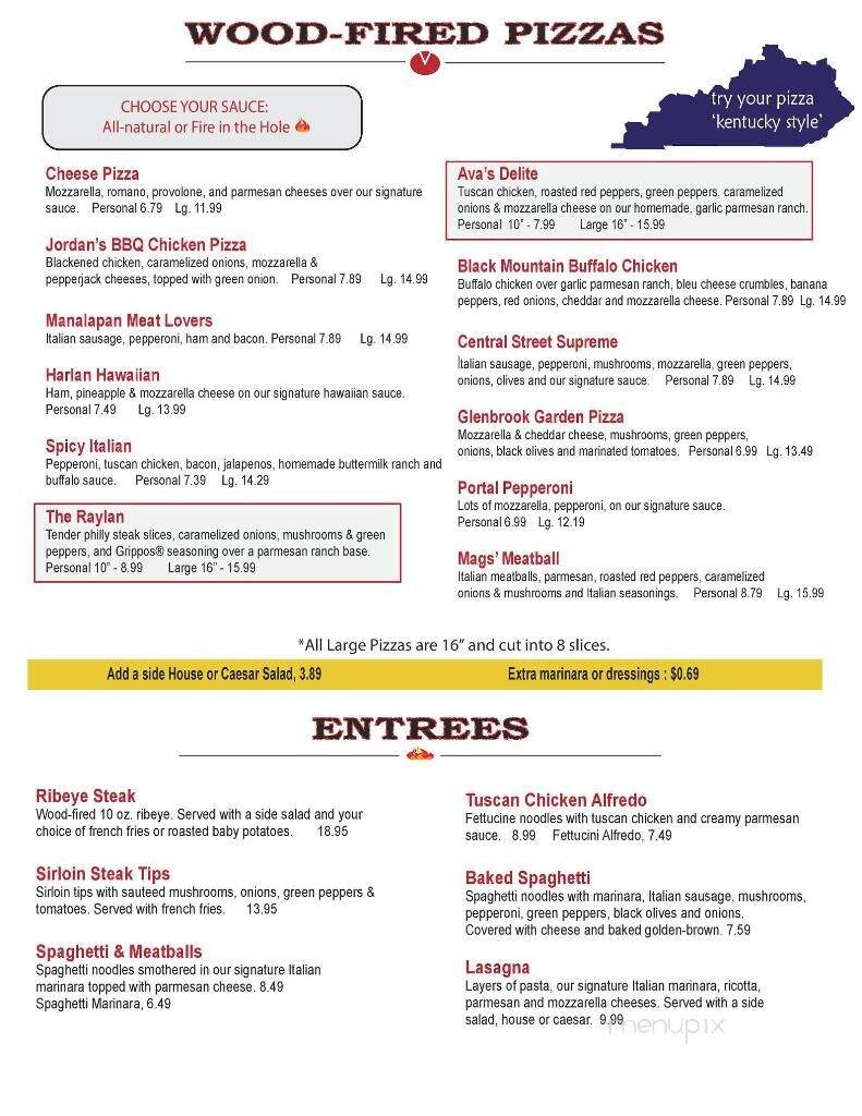 The Portal - Harlan, KY menu_pic