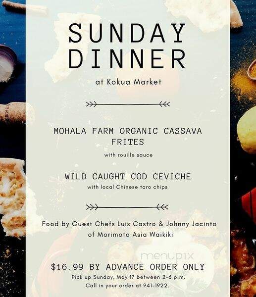 Kokua Market - Honolulu, HI menu_pic