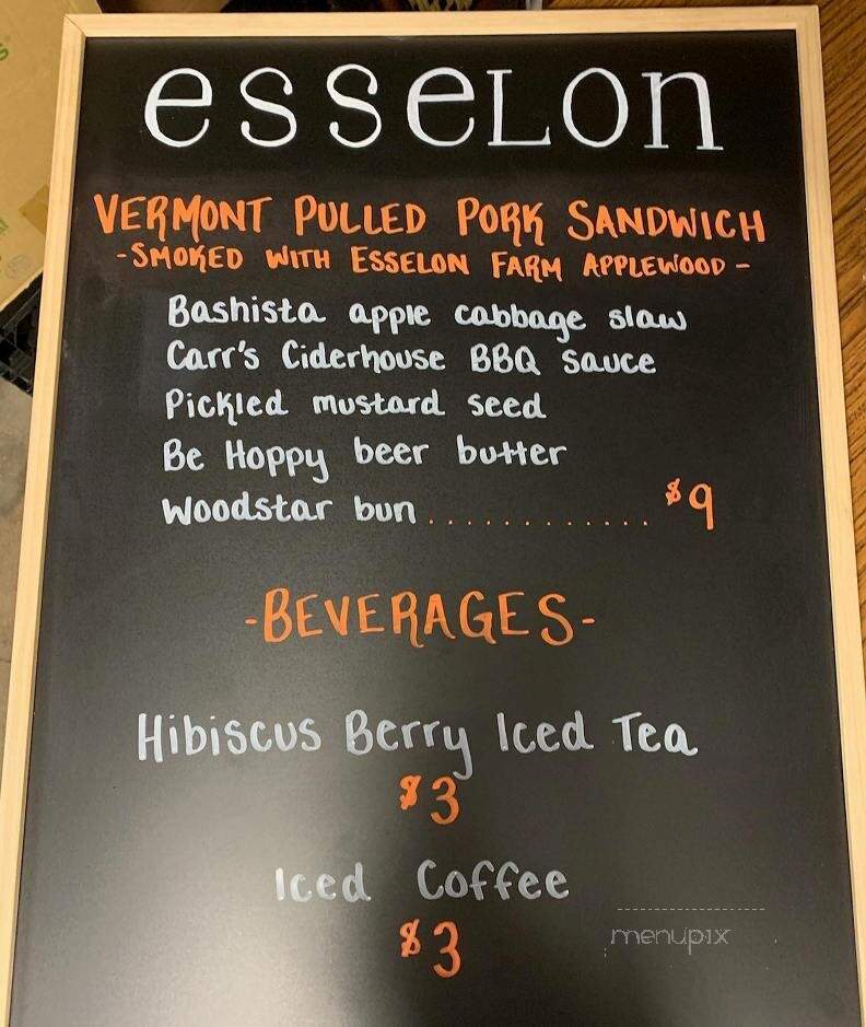Esselon Cafe - Hadley, MA menu_pic