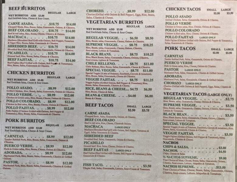 Garcia' - Atascadero, CA menu_pic