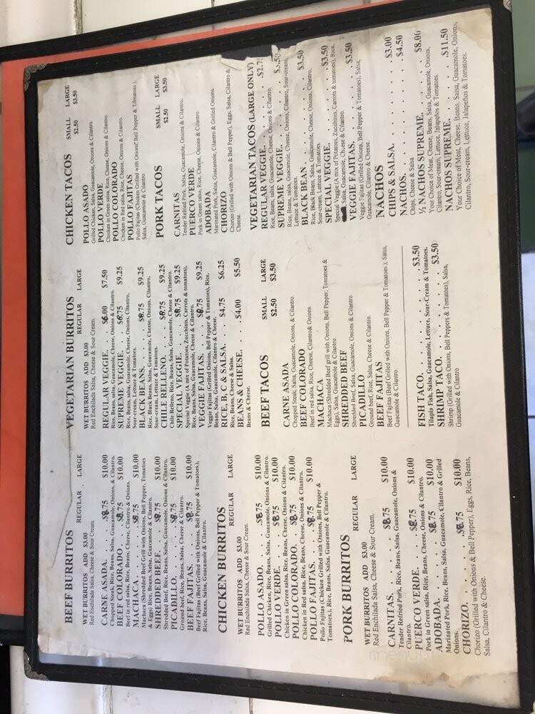 Garcia' - Atascadero, CA menu_pic
