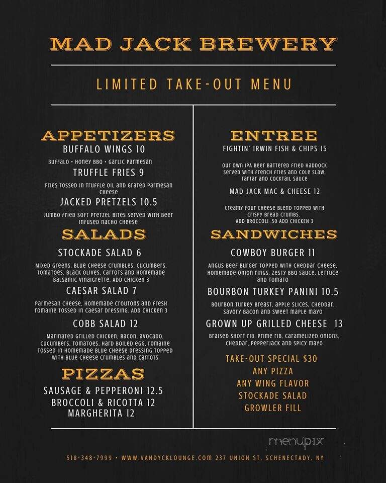 The Van Dyck Restaurant & Lounge - Schenectady, NY menu_pic