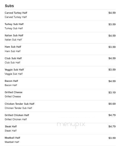 Sheetz - Forest, VA menu_pic