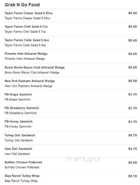 Sheetz - Forest, VA menu_pic