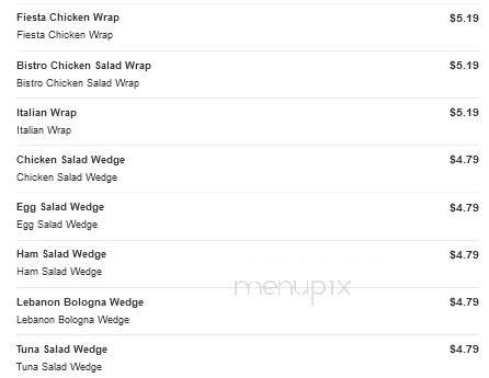 Sheetz - Forest, VA menu_pic