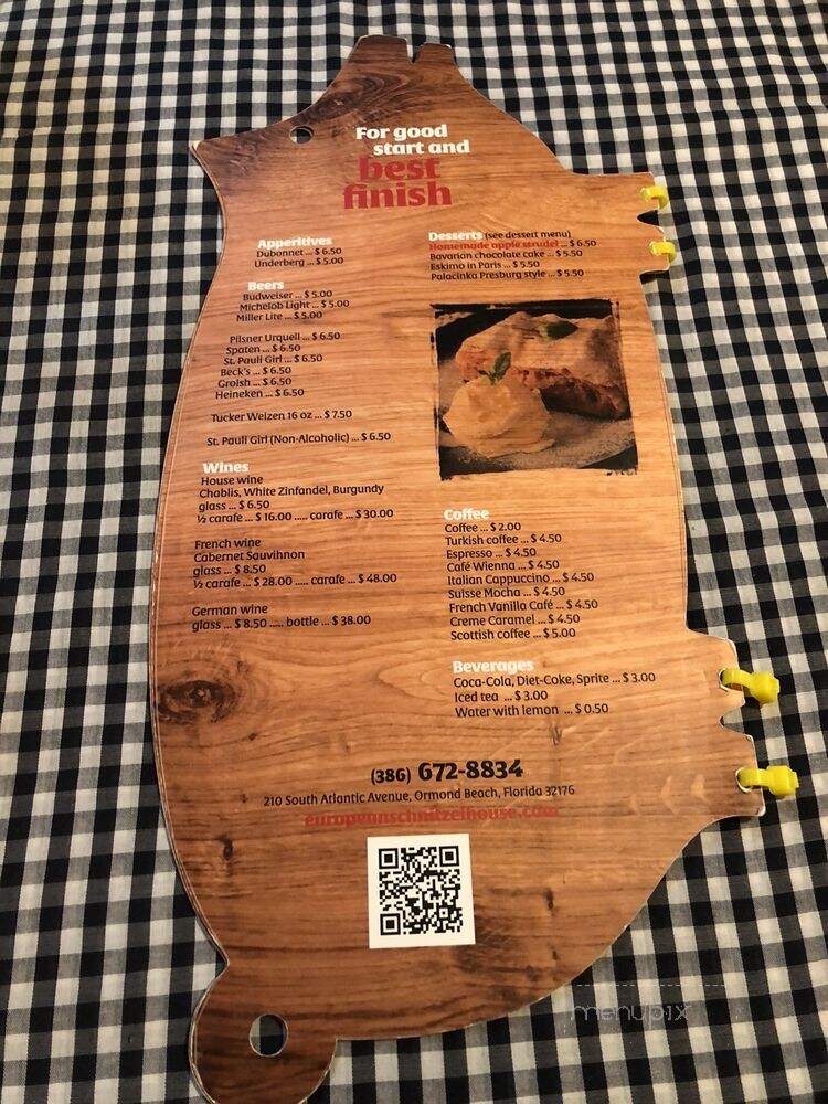 Cafe European - Tampa, FL menu_pic