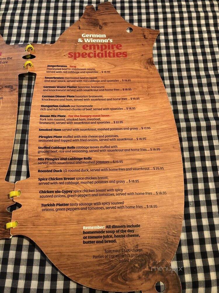 Cafe European - Tampa, FL menu_pic