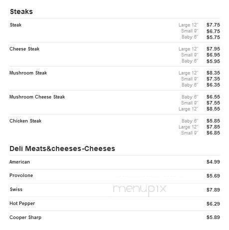 Hockessin Casapulla Subs - Hockessin, DE menu_pic
