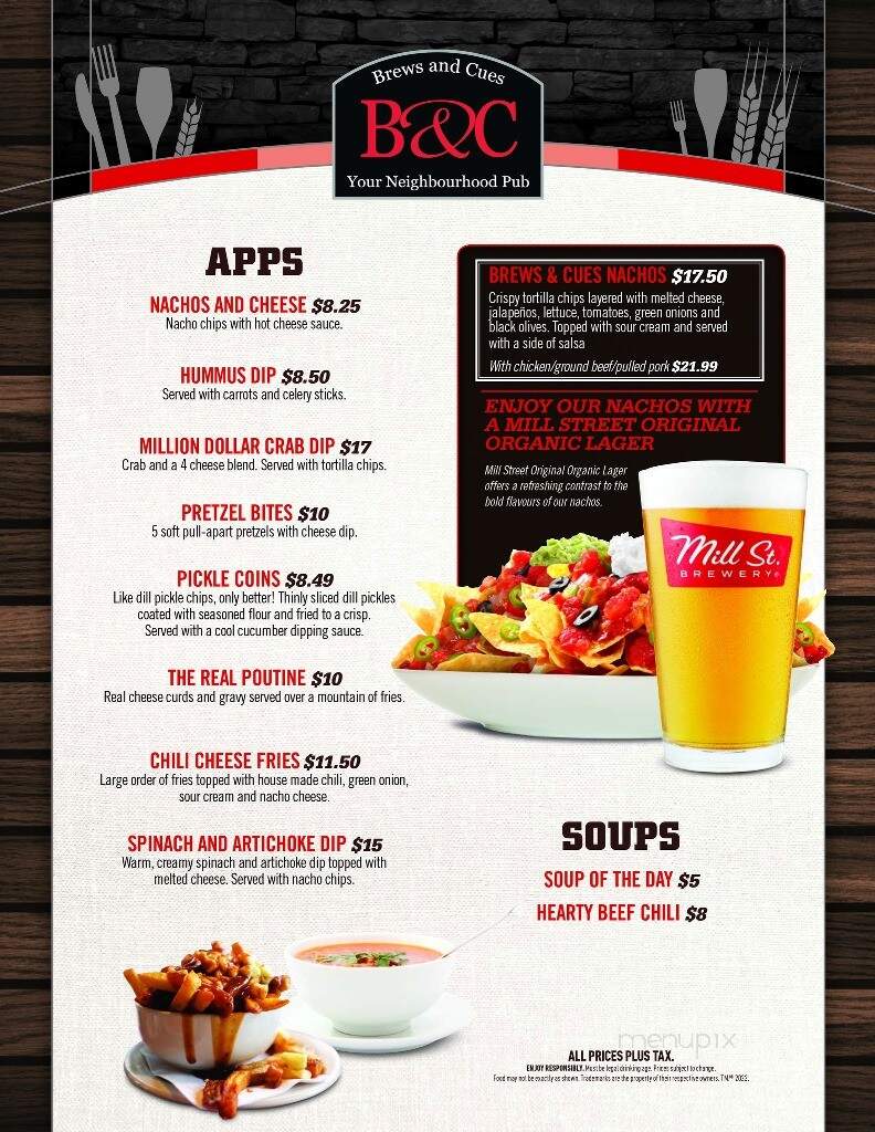 Brews & Cues - Windsor, ON menu_pic