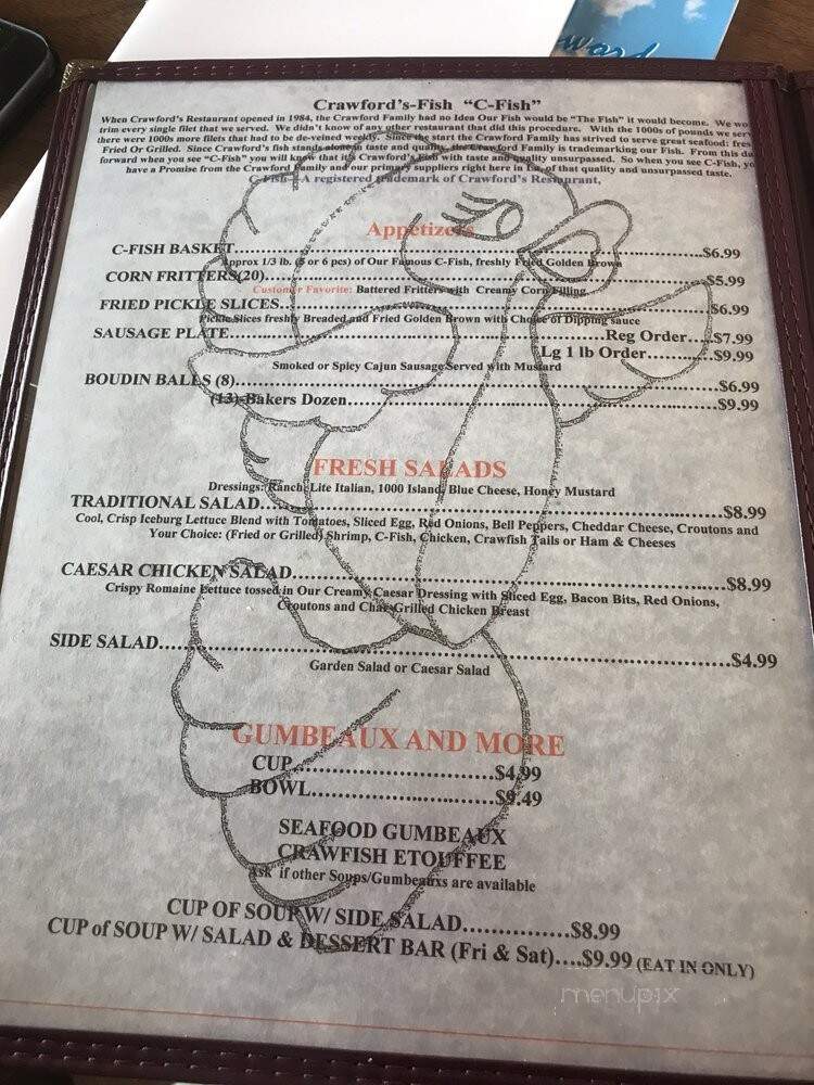 Crawford's Two - Baton Rouge, LA menu_pic