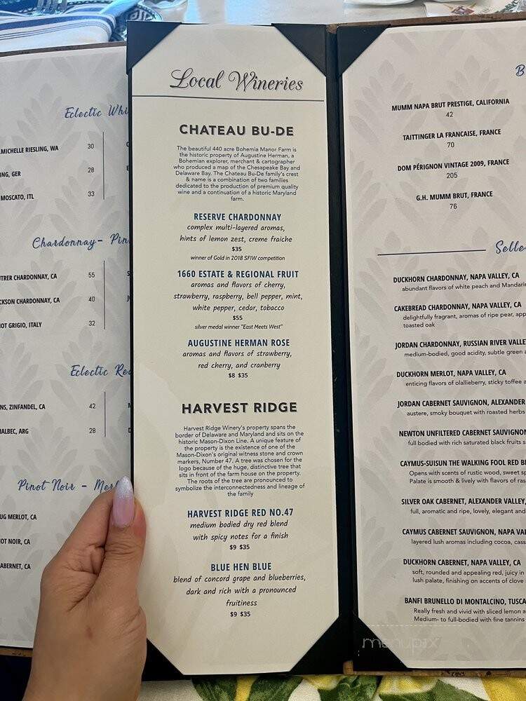 Chesapeake Inn Restaurant - Chesapeake City, MD menu_pic
