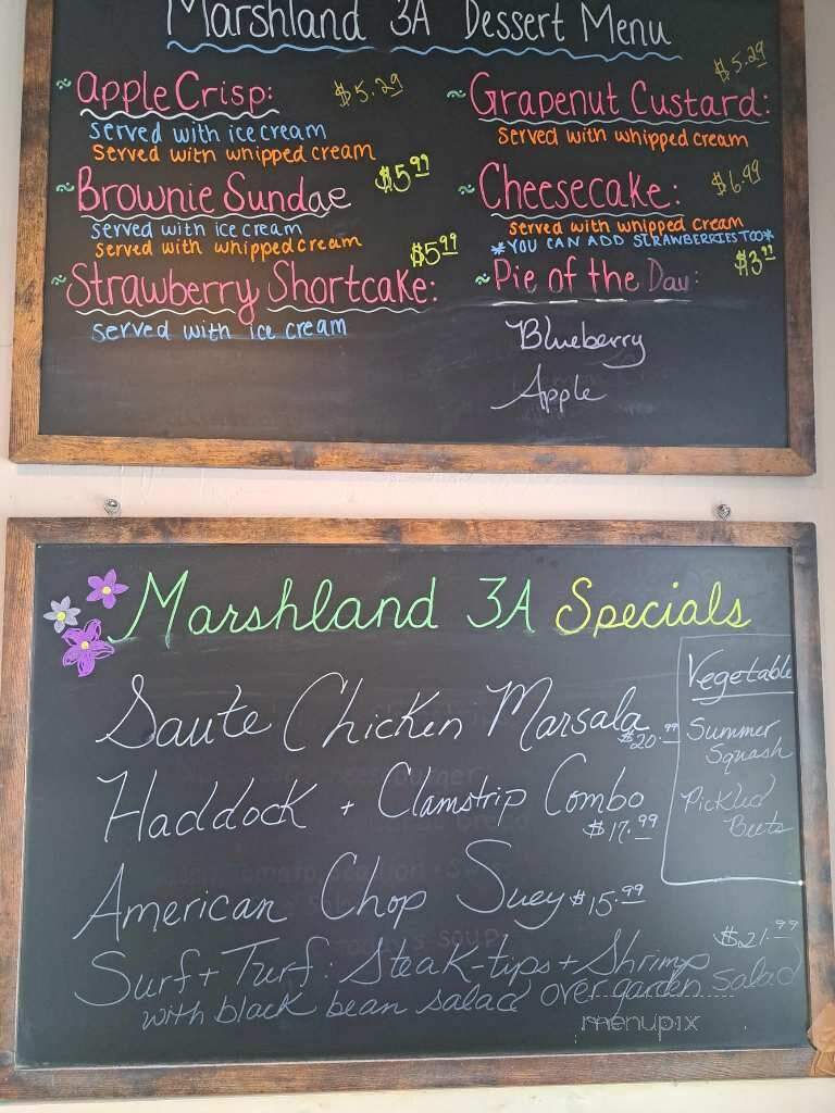 Marshland Restaurant - Sandwich, MA menu_pic