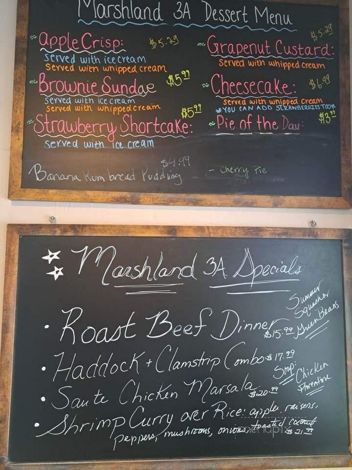 Marshland Restaurant - Sandwich, MA menu_pic