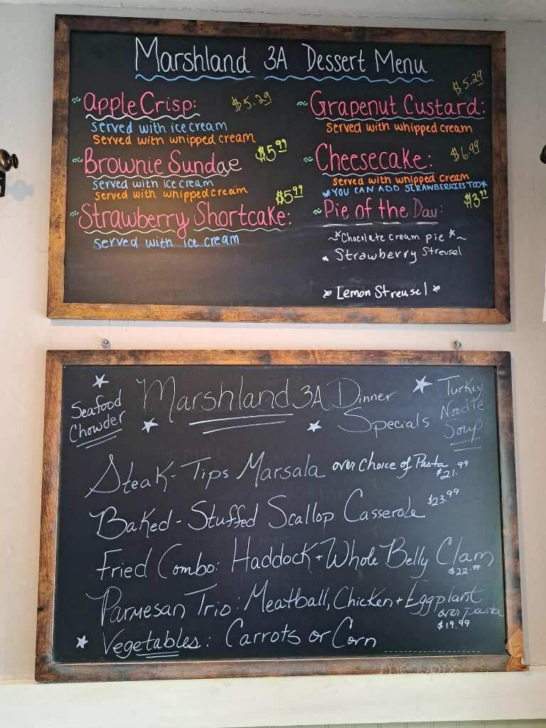 Marshland Restaurant - Sandwich, MA menu_pic