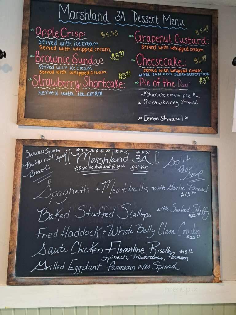 Marshland Restaurant - Sandwich, MA menu_pic