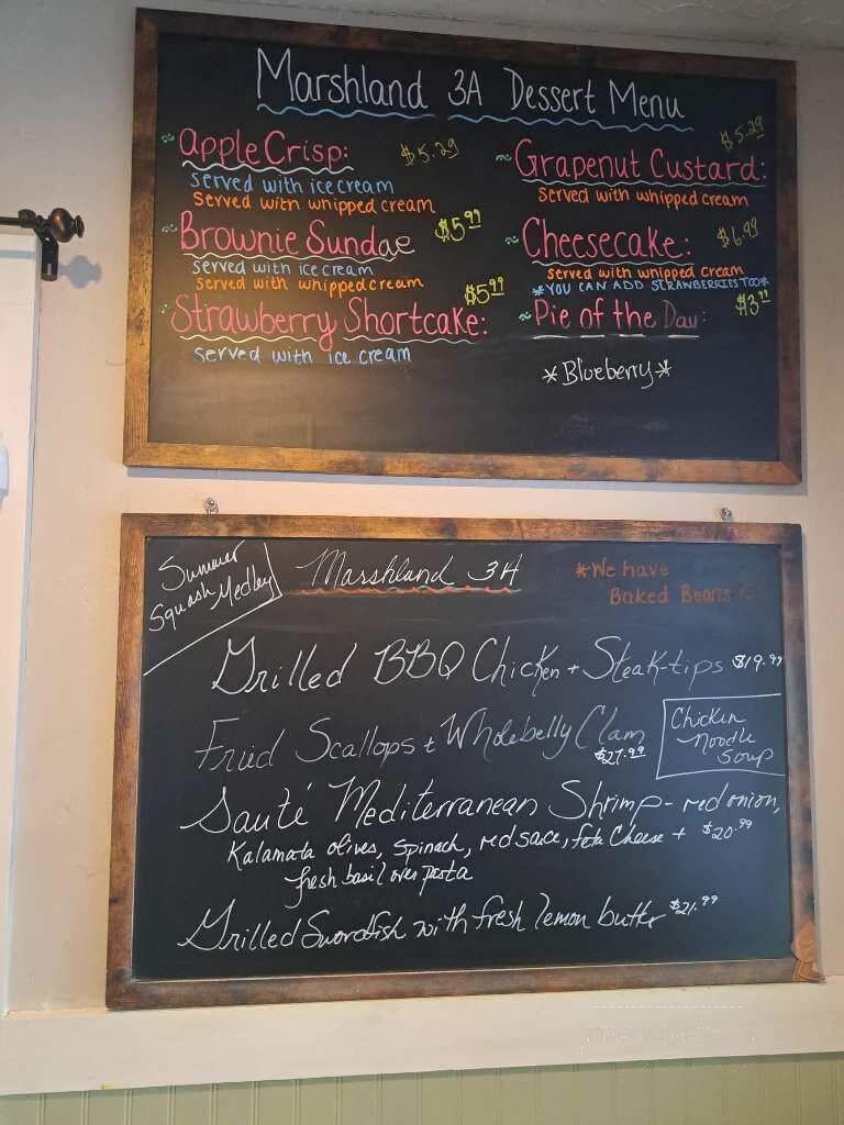 Marshland Restaurant - Sandwich, MA menu_pic