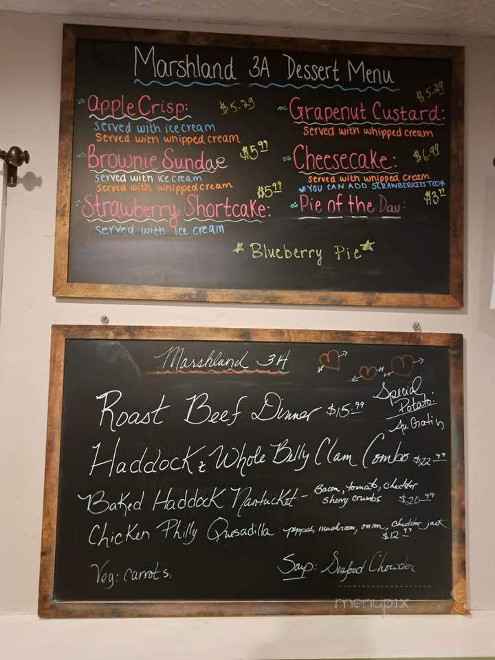 Marshland Restaurant - Sandwich, MA menu_pic