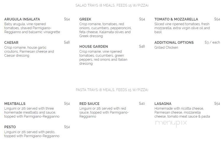 Palio Pizzeria - Hyannis, MA menu_pic