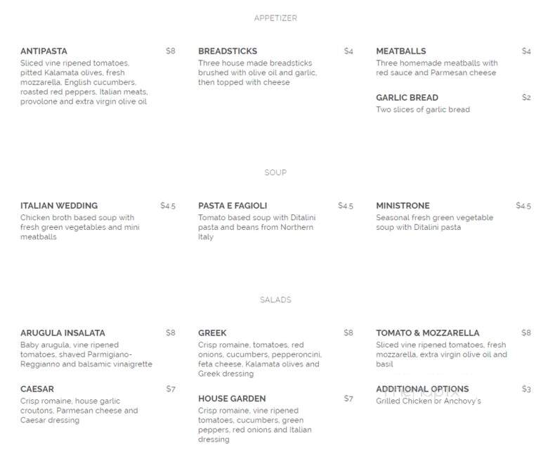 Palio Pizzeria - Hyannis, MA menu_pic