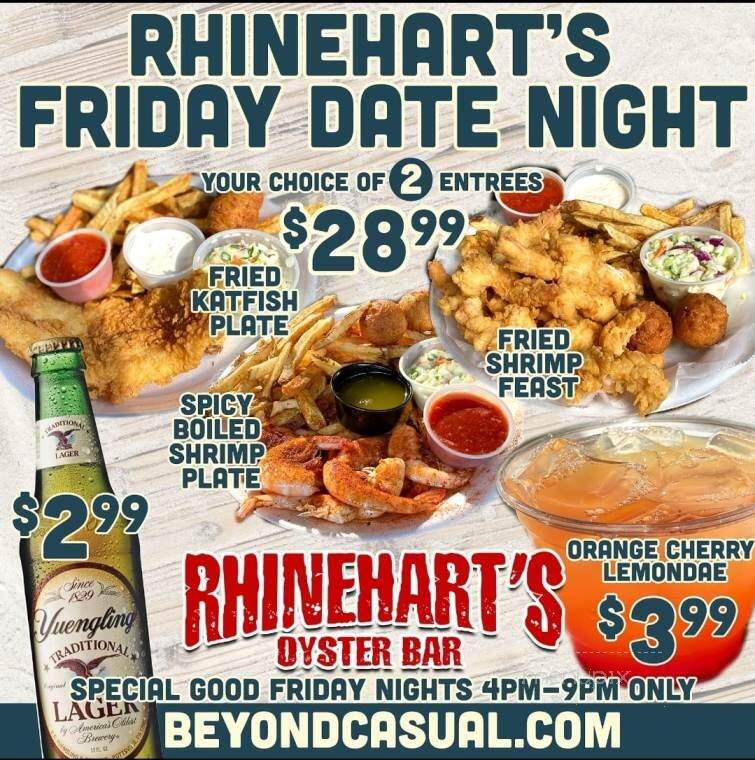 Rhinehart's Oyster Bar - Augusta, GA menu_pic