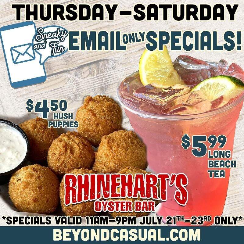 Rhinehart's Oyster Bar - Augusta, GA menu_pic
