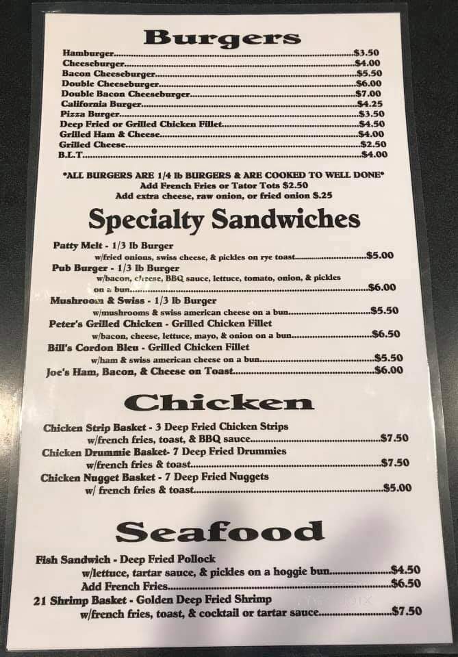 Greenwald Pub - Greenwald, MN menu_pic