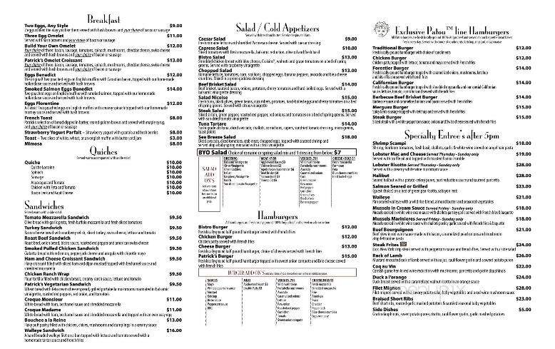 Patrick's Bakery & Cafe - Richfield, MN menu_pic