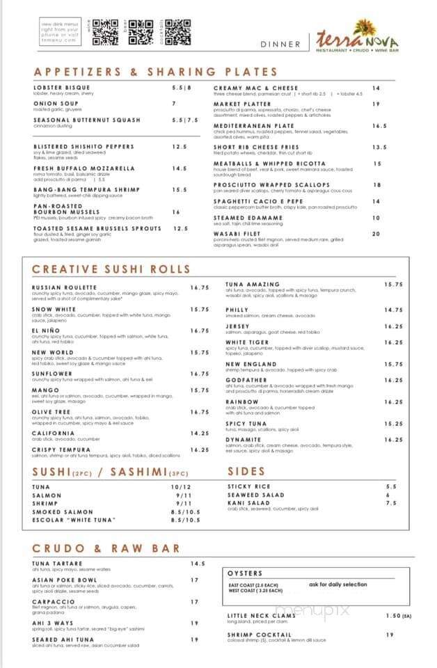 Terra Nova - Sewell, NJ menu_pic