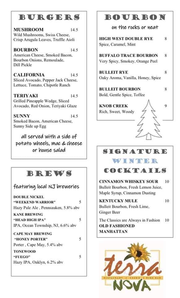 Terra Nova - Sewell, NJ menu_pic