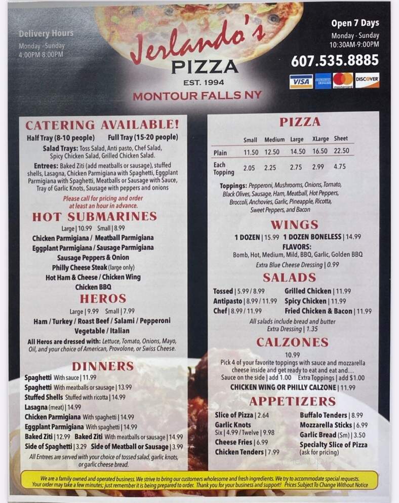 Jerlando's Pizza Corp - Montour Falls, NY