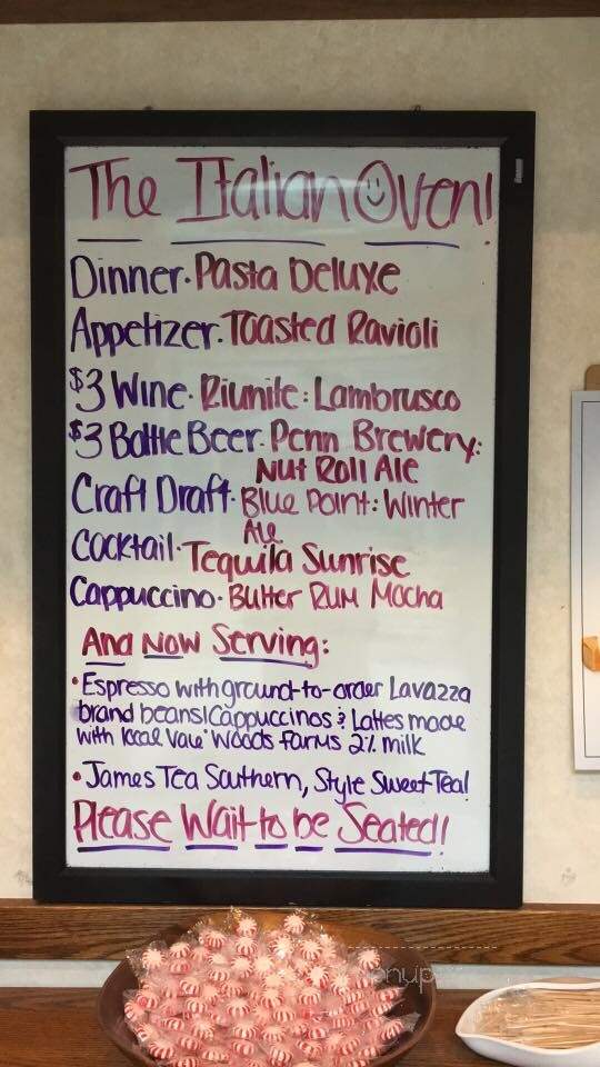 Italian Oven Restaurant - Johnstown, PA menu_pic