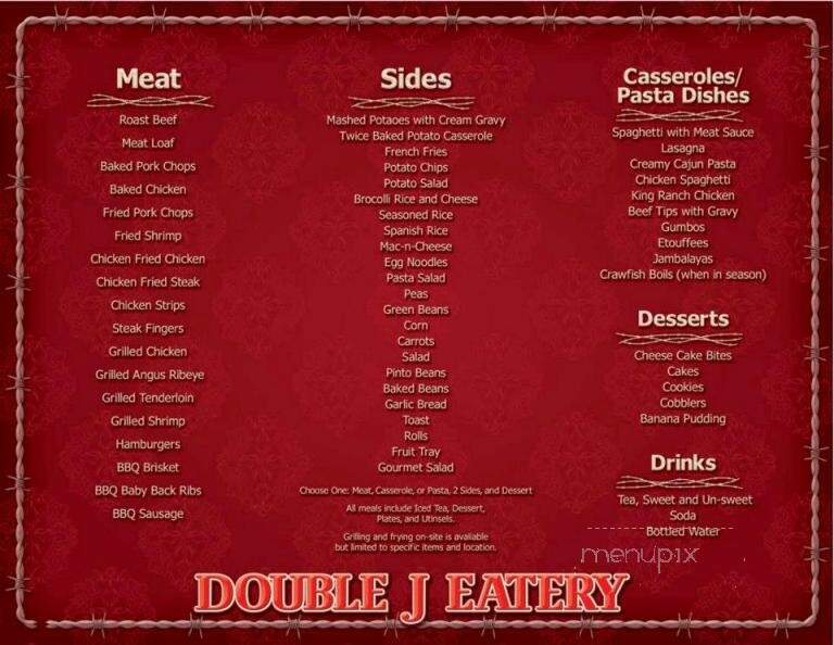 Double J Eatery - Victoria, TX menu_pic