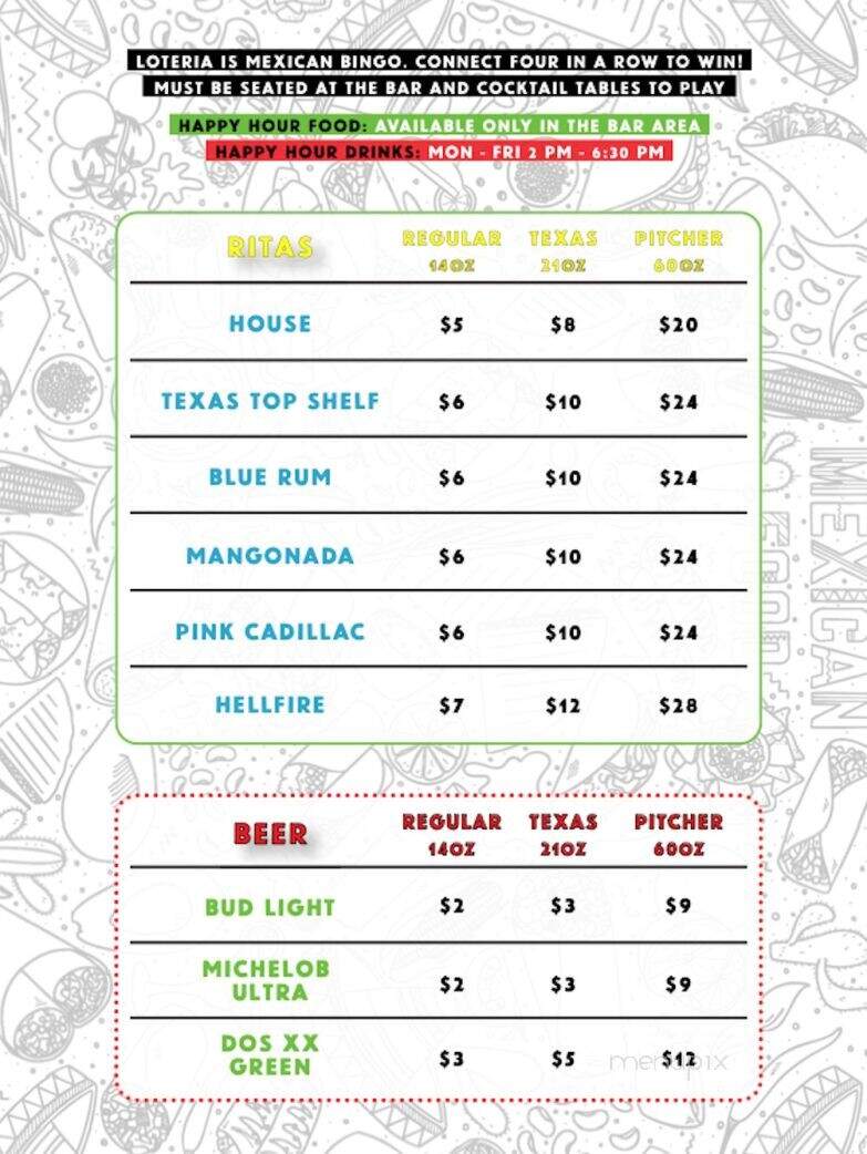 El Toro Mexican Restaurant - La Porte, TX menu_pic