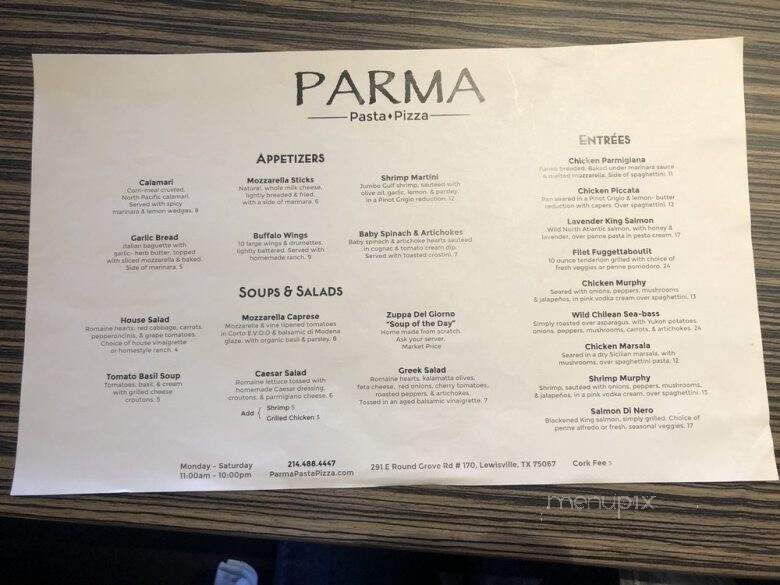 Parma Pasta & Pizza - Lewisville, TX