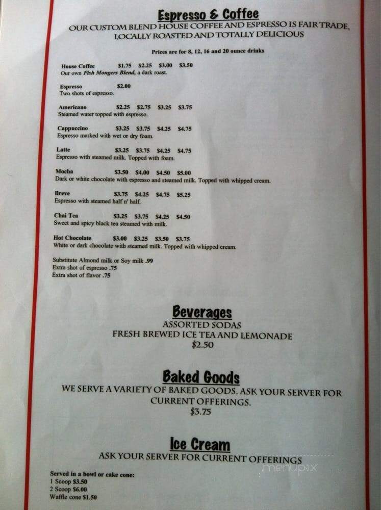 Crab Cracker Seafood Bar - Ketchikan, AK menu_pic