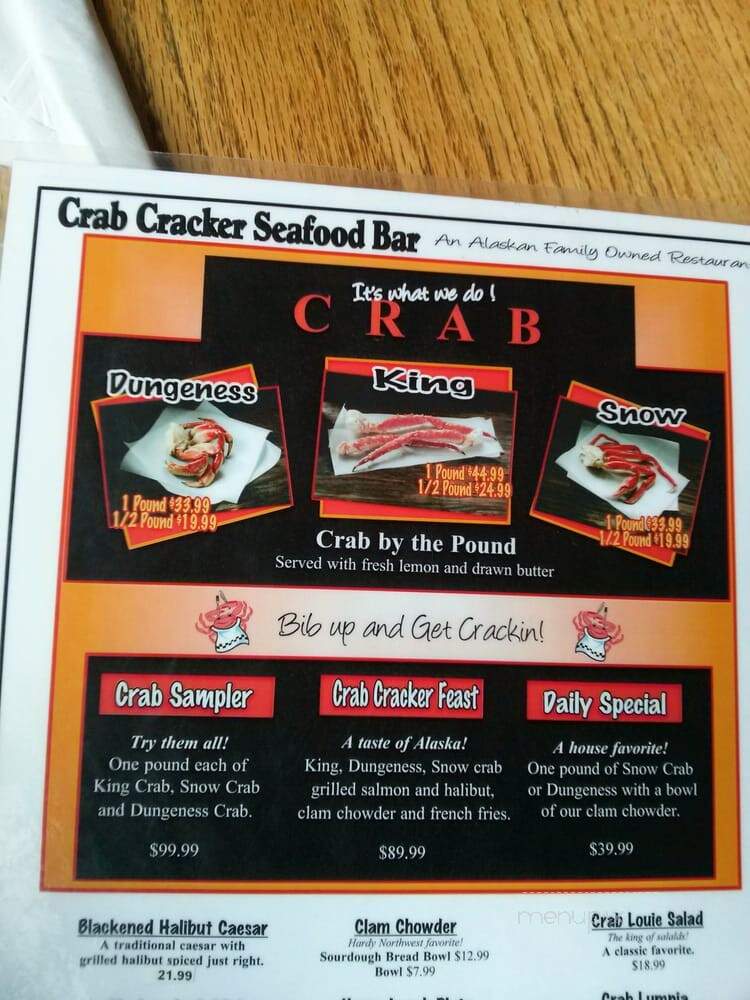 Crab Cracker Seafood Bar - Ketchikan, AK menu_pic