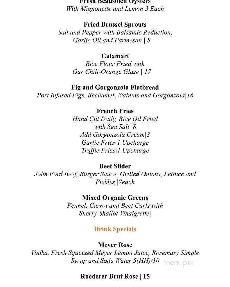 Patrona - Ukiah, CA menu_pic