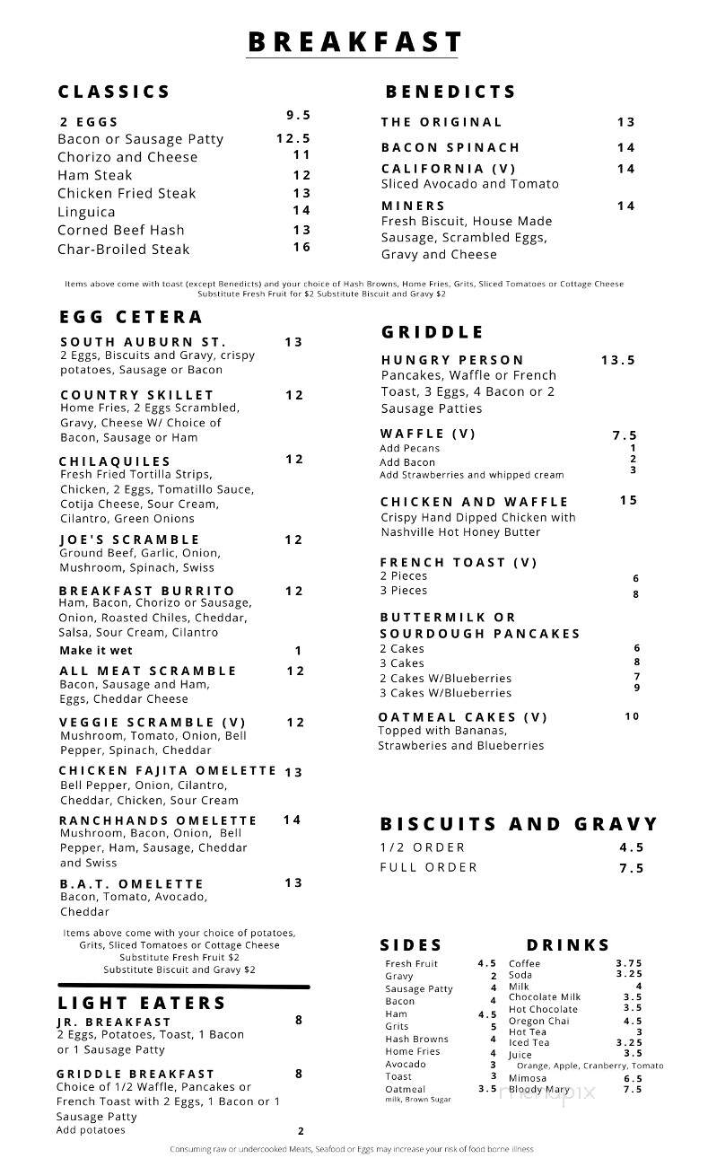 Charlie's Angels - Grass Valley, CA menu_pic