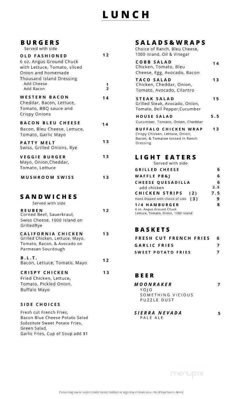 Charlie's Angels - Grass Valley, CA menu_pic