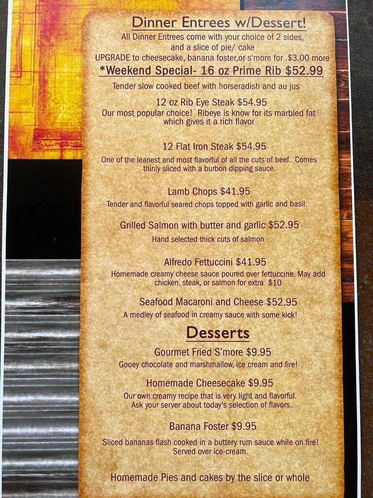 Half Moon Lake Lodge Restaurant - Pinedale, WY menu_pic